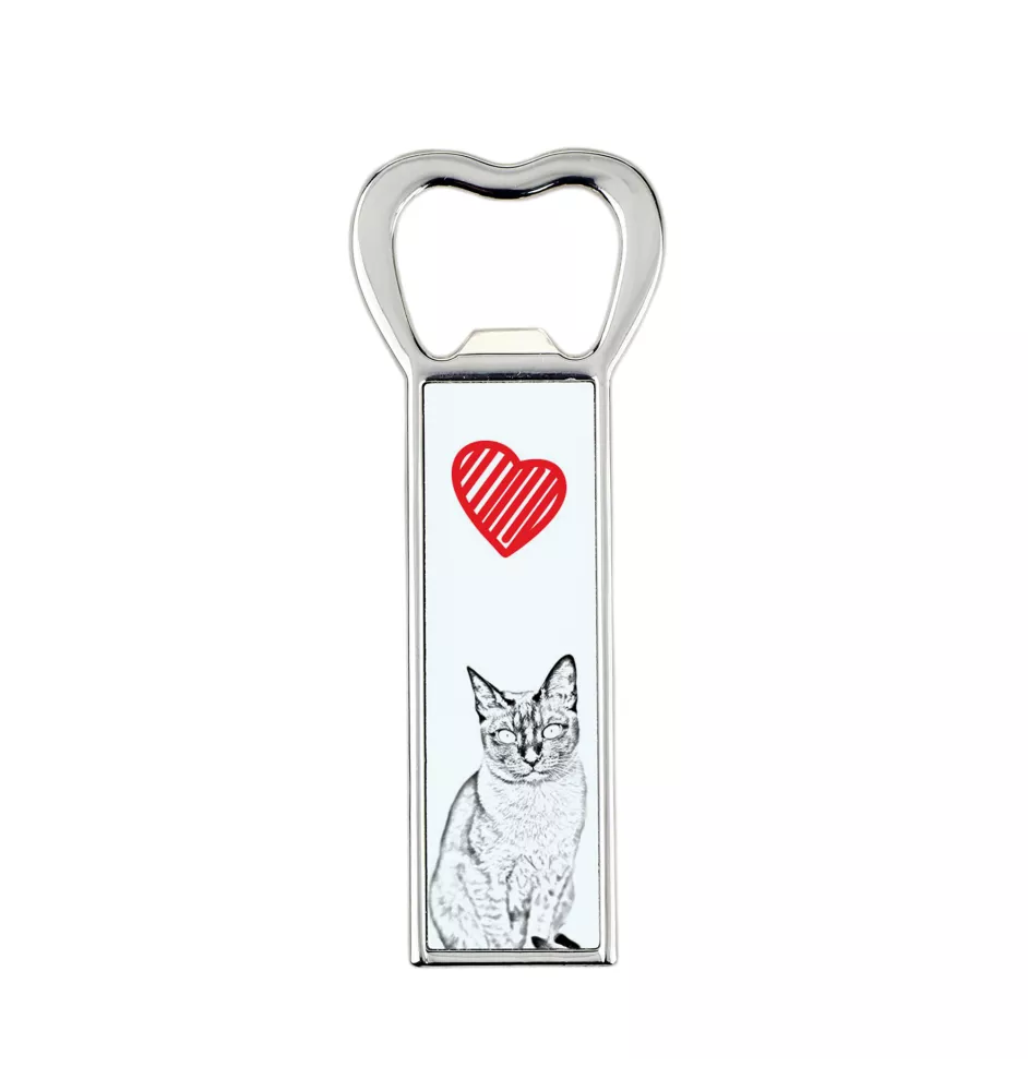 Chat tonkinois - ouvre-bouteille avec un chat, ouvre-bouteille personnalisé pour le réfrigérateur, cadeau unique pour homme de la marque Art-Dog
