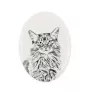 Somali Cat - commemorative plaque with a cat photo, tombstone with a print, personalized oval plaque from the Art-Dog brand