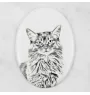 Somali Cat - commemorative plaque with a cat photo, tombstone with a print, personalized oval plaque from the Art-Dog brand