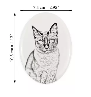 Kot tonkijski płyta nagrobna ze zdjęciem kota Art-Dog