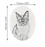 Chat tonkinois - une plaque commémorative avec une photo de chat, une plaque funéraire avec une impression, une plaque ovale personnalisée de la marque Art-Dog