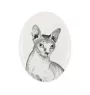 Sphynx - Gedenktafel mit einem Foto einer Katze, Grabplatte mit Druck, personalisierte ovale Platte der Marke Art-Dog