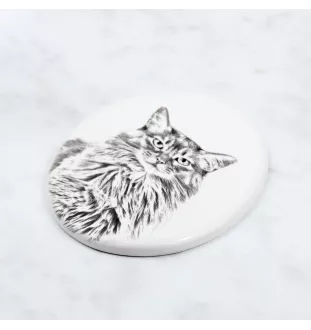 Somali-Katze - Gedenktafel mit einem Foto einer Katze, Grabplatte mit Druck, personalisierte ovale Platte der Marke Art-Dog