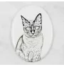 Chat tonkinois - une plaque commémorative avec une photo de chat, une plaque funéraire avec une impression, une plaque ovale personnalisée de la marque Art-Dog