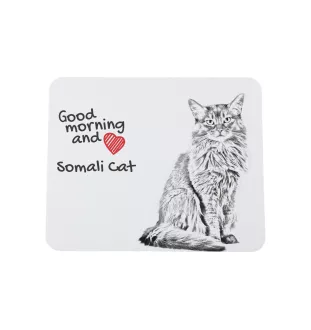 Chat Somali - tapis de souris imprimé, tapis de souris personnalisé avec un chat, un gadget unique pour un employé de bureau de la marque Art-Dog