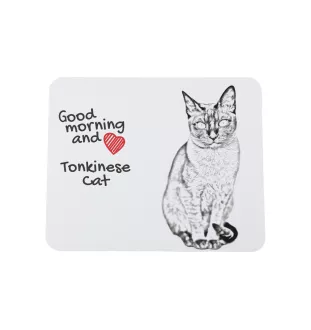 Tonkinese Katze - Mauspad mit Druck, personalisiertes Mauspad mit Katze, einzigartiges Gadget für Büroangestellte von Art-Dog.