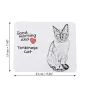 Tonkinese Cat - mouse pad with print, personalized cat pad, unique gadget for an office worker from the Art-Dog brand