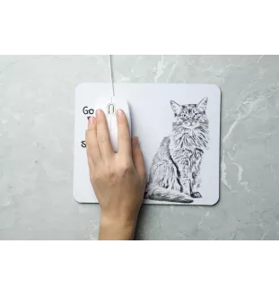 Somali-Katze - Mauspad mit Druck, personalisiertes Mauspad mit Katze, einzigartiges Gadget für Büroangestellte von Art-Dog.