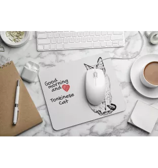 Chat tonkinois - tapis de souris imprimé, tapis de souris personnalisé avec un chat, un gadget unique pour un employé de bureau de la marque Art-Dog