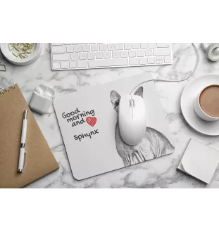 Sphynx - tapis de souris imprimé, tapis de souris personnalisé avec un chat, un gadget unique pour un employé de bureau de la marque Art-Dog