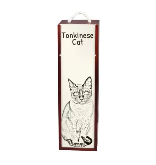 Tonkinese Katze - Weinbox mit Katze, Alkoholbox mit Grafik, personalisierte Geschenkbox der Marke Art-Dog