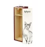 Sphynx - boîte à vin avec un chat, boîte à alcool avec une illustration, boîte personnalisée pour cadeau de la marque Art-Dog