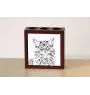 Somali Cat - pen holder with a cat, desk organizer with a print, personalized desk decoration by Art-Dog brand
