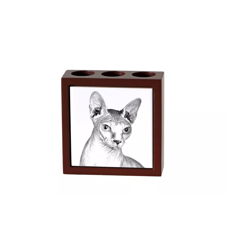 Sphynx - Stifthalter mit Katze, Schreibtischorganizer mit Aufdruck, personalisierte Schreibtischdekoration von der Marke Art-Dog