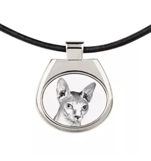 Sphynx - cat necklace, personalized pendant with a photo, unique necklace for women and men by Art-Dog brand
