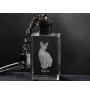 Sphynx - Crystal pendant with cat photo, illuminated pendant, unique gift by Art-Dog brand