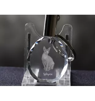 Sfinks brelok do kluczy kryształowy z kotem Art-Dog