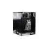 Somali - Bougeoir avec photo de chat, porte bougie en cristal, cadeau personnalisé par la marque Art-Dog