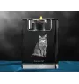 Somali - Bougeoir avec photo de chat, porte bougie en cristal, cadeau personnalisé par la marque Art-Dog