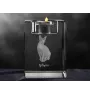 Sphynx - Bougeoir avec photo de chat, porte bougie en cristal, cadeau personnalisé par la marque Art-Dog