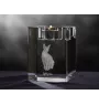 Sphynx - Bougeoir avec photo de chat, porte bougie en cristal, cadeau personnalisé par la marque Art-Dog