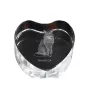 Somali Cat - crystal clock with a picture of a cat, heart-shaped shelf clock, personalized standing clock by Art-Dog brand