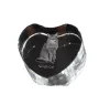 Somali Cat - crystal clock with a picture of a cat, heart-shaped shelf clock, personalized standing clock by Art-Dog brand