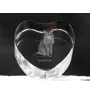 Somali Cat - crystal clock with a picture of a cat, heart-shaped shelf clock, personalized standing clock by Art-Dog brand