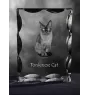 Tonkinese Katze - Kristall mit Katzenbild, Glasstatuette mit Bild, einzigartiger Bilderrahmen der Marke Art-Dog