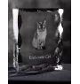 Tonkinese Cat - crystal with a cat picture, glass statuette with a picture, unique frame with a picture from Art-Dog brand