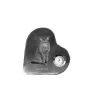 Somali Cat - crystal clock with a picture of a cat, heart-shaped shelf clock, personalized standing clock by Art-Dog brand