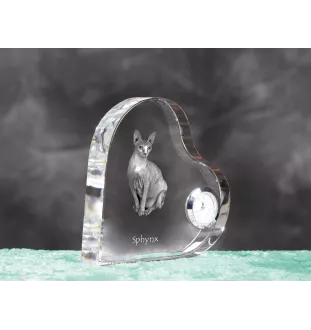 Sfinks zegar w kształcie serca z kotem Art-Dog