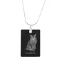 Somali-Katze - Crystal pendant with cat, silver necklace with photo, personalised pendant by Art-Dog brand