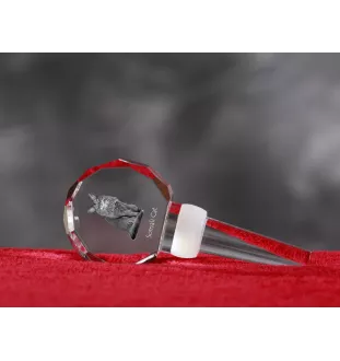 Somali Cat - Crystal bottle stopper with cat, unique wine stopper with photo, personalised gift for sommelier by Art-Dog brand