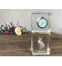 Sphynx - crystal clock with a photo, photo of a cat in crystal, personalized desk clock by Art-Dog brand