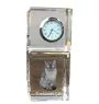 Chat tonkinois - montre en cristal avec photo, photo de chat dans le cristal, horloge de bureau personnalisée de la marque Art-Dog