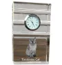 Tonkinese Cat - glass clock with a photo, photo of a cat in crystal, personalized standing office clock by Art-Dog brand