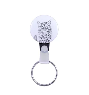 Somali-Katze - handgefertigter Schlüsselanhänger mit dem Bildnis einer Katze, Taschenanhänger, Produkt der Marke Art-Dog