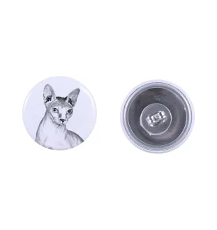 Sphynx - boucles d'oreilles avec votre chat bien-aimé, photo personnelle, accessoire parfait pour les amoureux des chats de la marque Art.-Dog