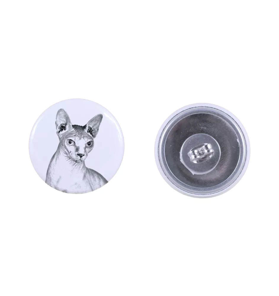 Sphynx - Ohrringe mit geliebter Katze, eigenes Foto, perfektes Accessoire für Katzenliebhaber von der Marke Art.-Dog