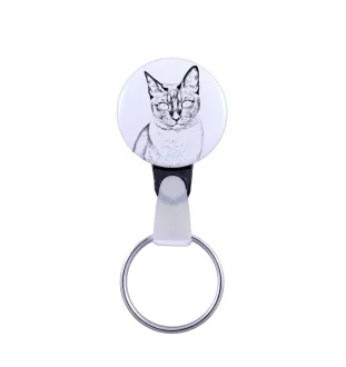 Chat tonkinois - Porte-clés fait à la main avec l'image d'un chat, breloque pour sac, produit de la marque Art-Dog