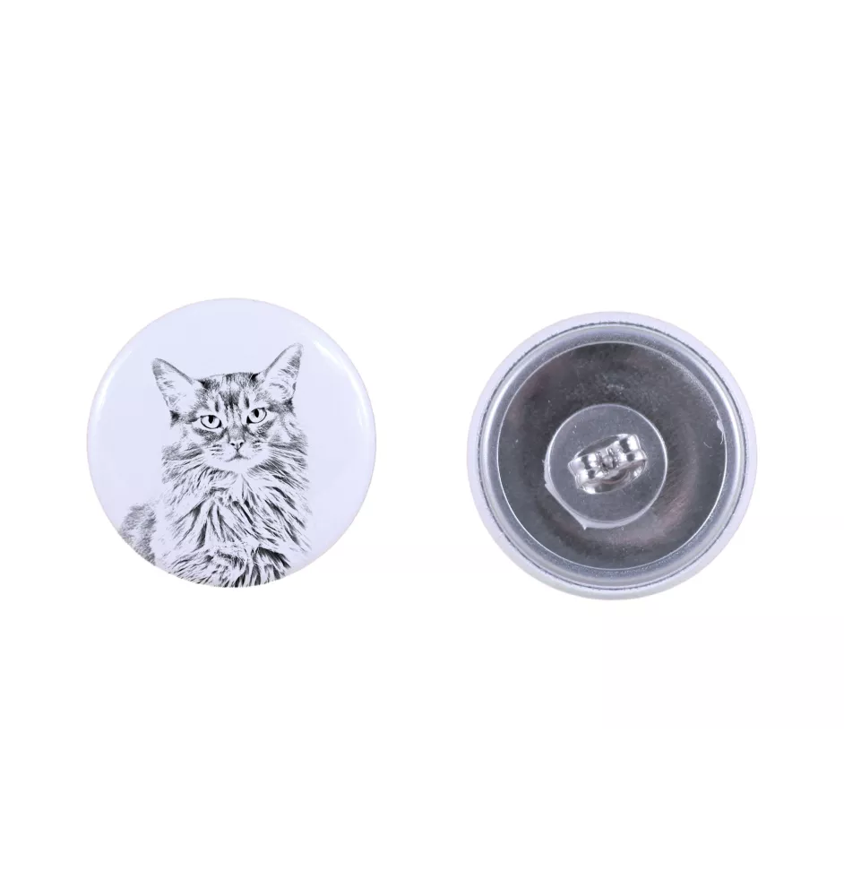 Chat Somali - boucles d'oreilles avec votre chat bien-aimé, photo personnelle, accessoire parfait pour les amoureux des chats de la marque Art.-Dog