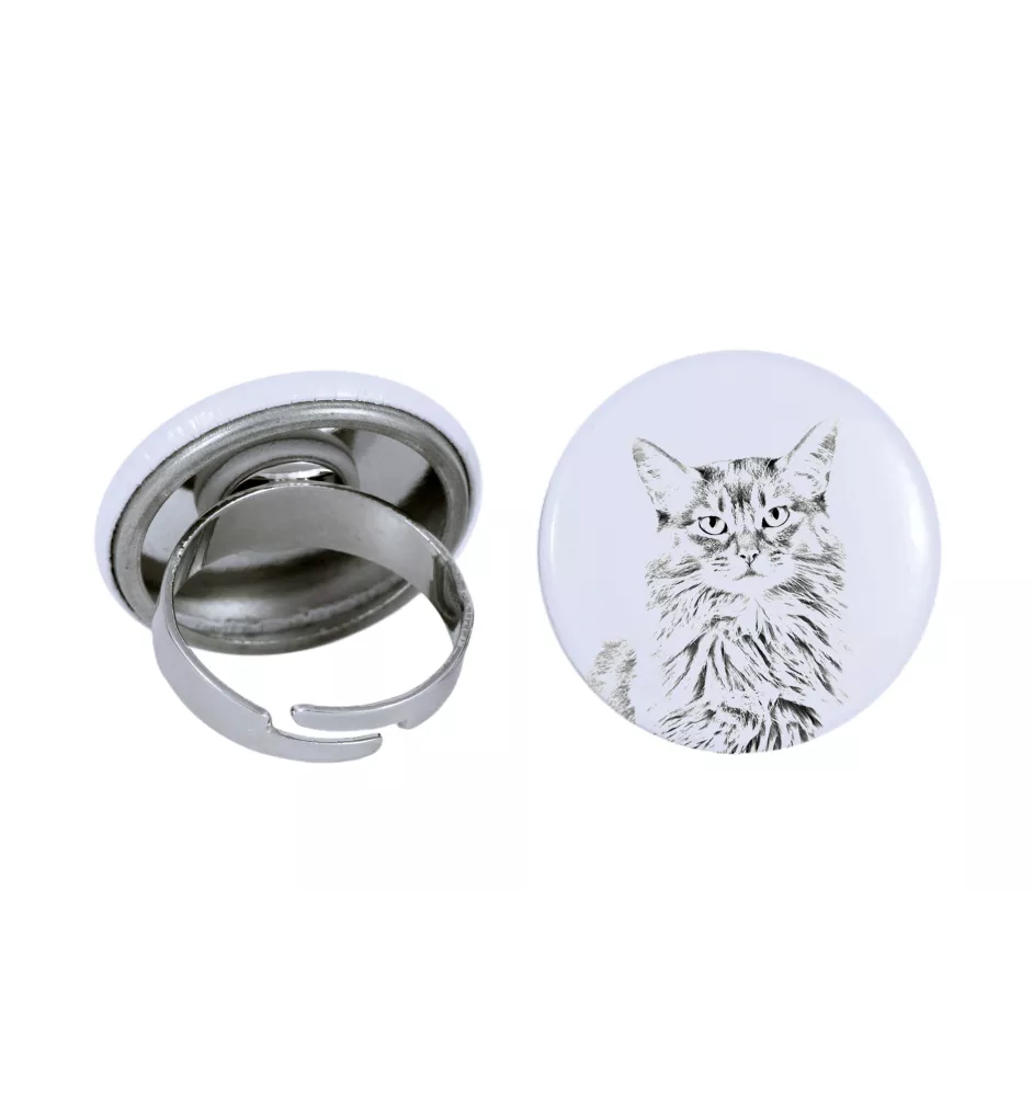 Somali-Katze - ein einzigartiger Ring, handgefertigt, Damenschmuck der Marke Art-Dog