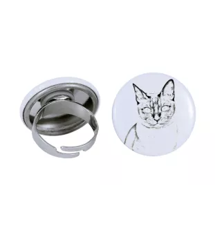 Tonkinese Katze - ein einzigartiger Ring, handgefertigt, Damenschmuck der Marke Art-Dog