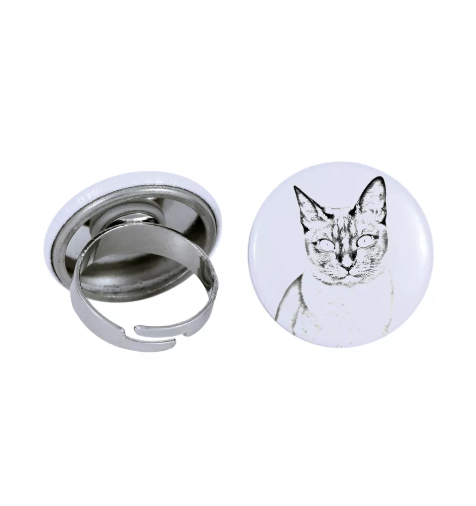 Tonkinese Katze - ein einzigartiger Ring, handgefertigt, Damenschmuck der Marke Art-Dog