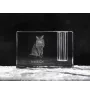 Somali-Katze - Stifthalter, Kristallorganizer mit Katzenfoto, einzigartige Schreibtischdekoration der Marke Art-Dog