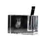 Tonkinese Cat - Pen stand, crystal organiser with cat photo, unique desk decoration by Art-Dog brand