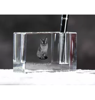 Kot tonkijski penholder kryształowy z kotem Art-Dog