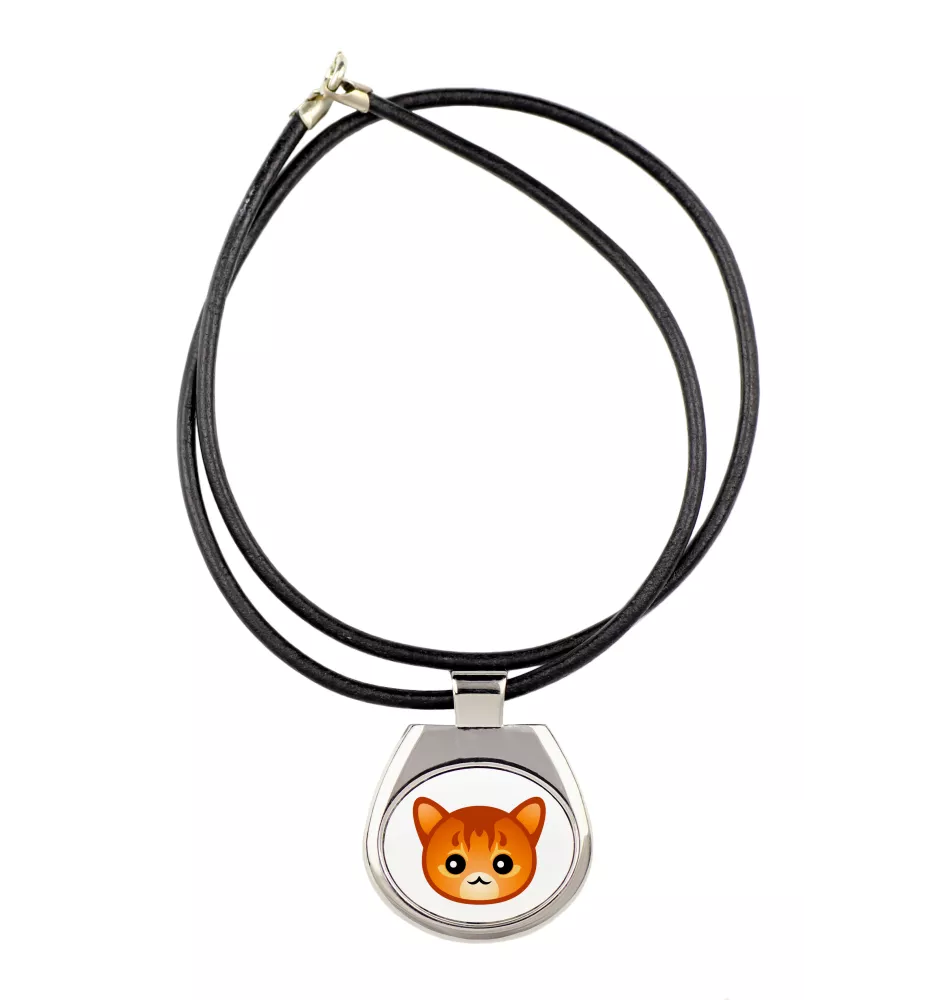 Somali - collier pendentif avec une illustration sur une chaîne en cuir de la marque Art-Dog