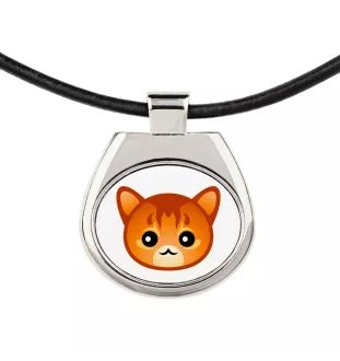 Somali - collier pendentif avec une illustration sur une chaîne en cuir de la marque Art-Dog